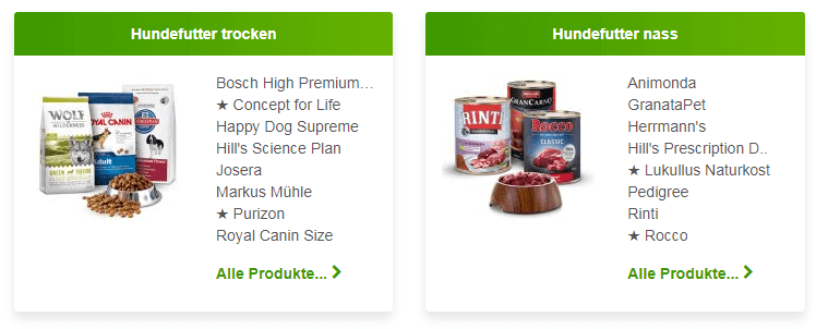 Zooplus - das Sortiment für den Hund