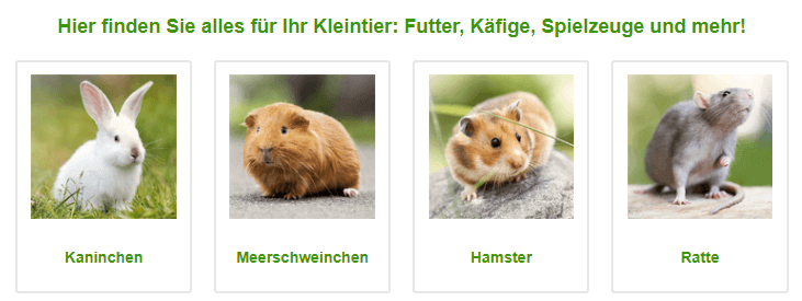 Zooplus - Produkte für Kleintiere