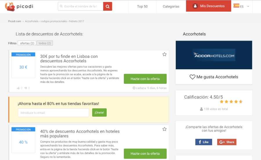 codigos descuento de la tienda online accorhotels codigos desuento accorhotels