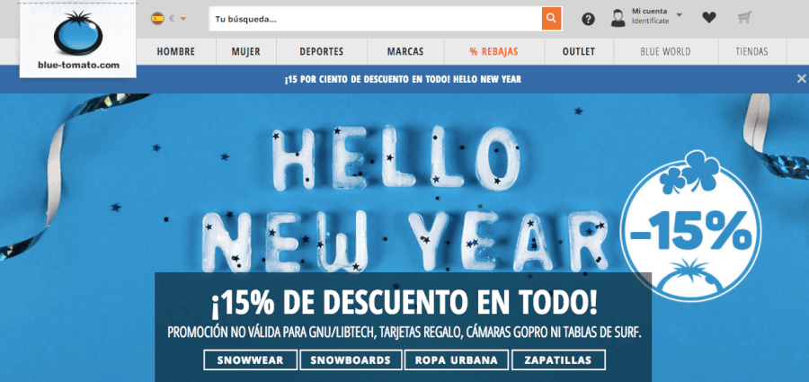 pagina de inicio de la tienda online blue tomato Pagina de inicio blue tomato