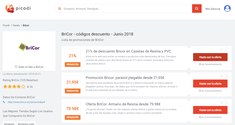ofertas bricor en picodi