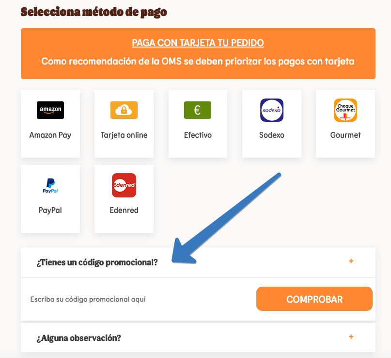 Dónde ingresar el código promocional Burger King en la página web