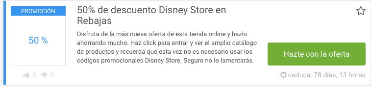 Cupon Disney Store cupon de descuento de la tienda Disney Store