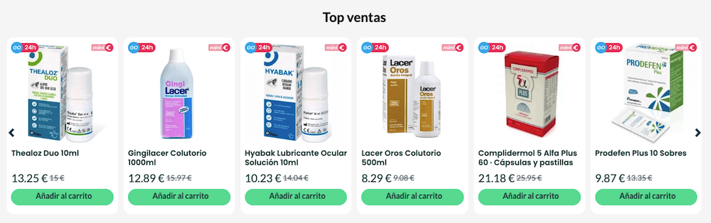 Los productos más vendidos en DosFarma