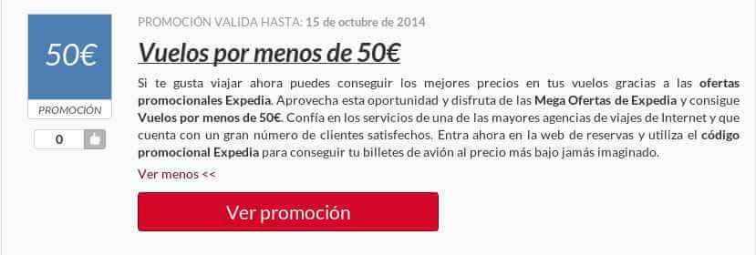 Código promocional Expedia Ejemplo de Código Descuento Expedia