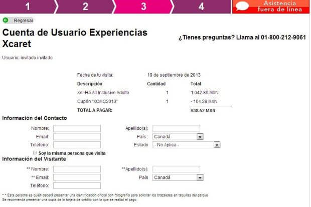 el formulario experiencias xcaret Experiencias xcaret promociones - el folmulario