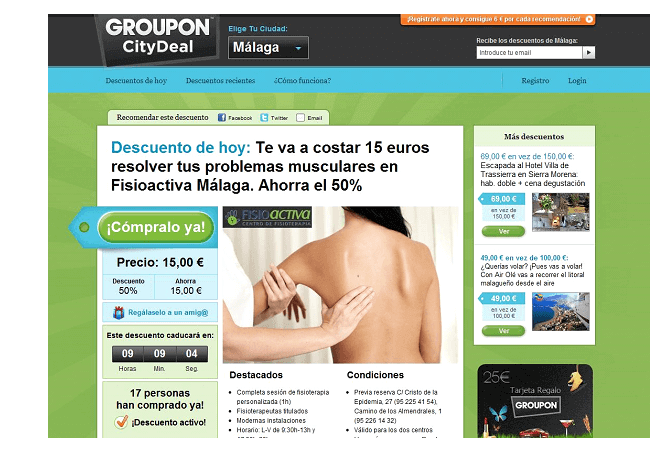 Groupon descuentos en salud Codigo promocional Groupon en servicios y productos que usted puede pagar mucho menos universalmente accesibles.