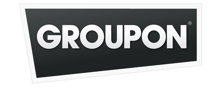 Groupon logo Groupon compañía fue fundada por Andrew Mason.