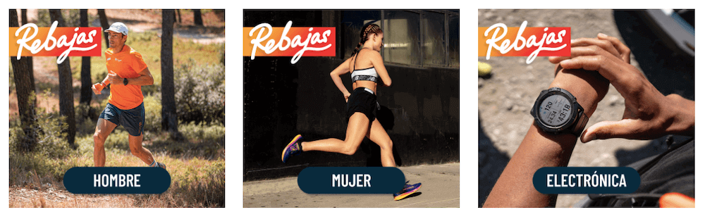 Las categorías de productos vendidos en i-Run