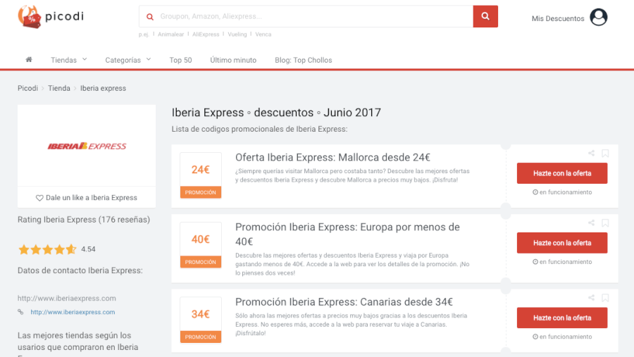descuentos en Iberia Express