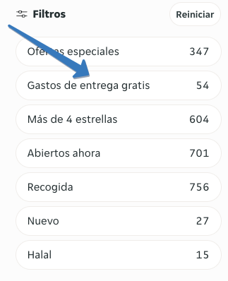 Entrega gratuita Just Eat