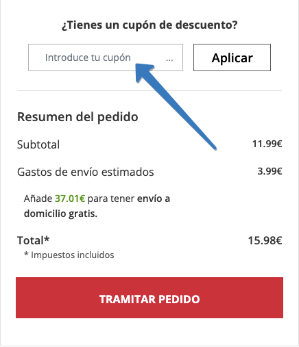 Dónde ingresar el código de descuento Kiwoko en la página web