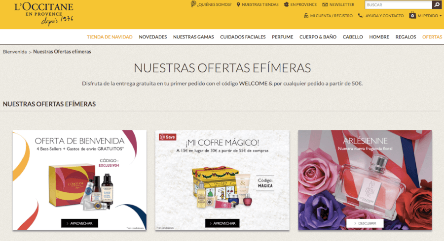 pagina de inicio de la tienda online loccitane pagina inicio loccitane