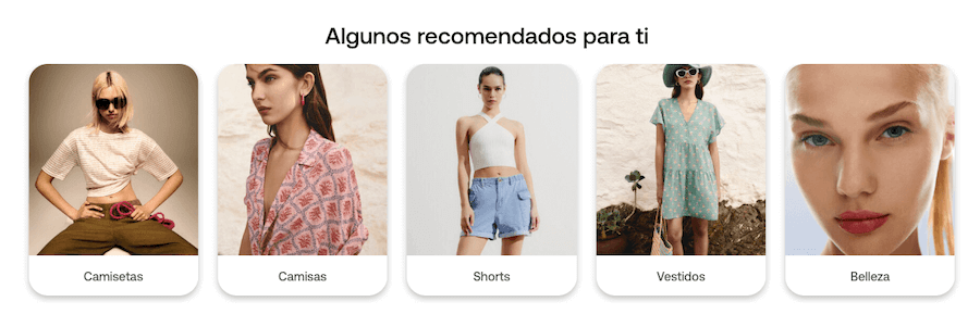 Las categorías de productos que se puede adquirir en Lefties