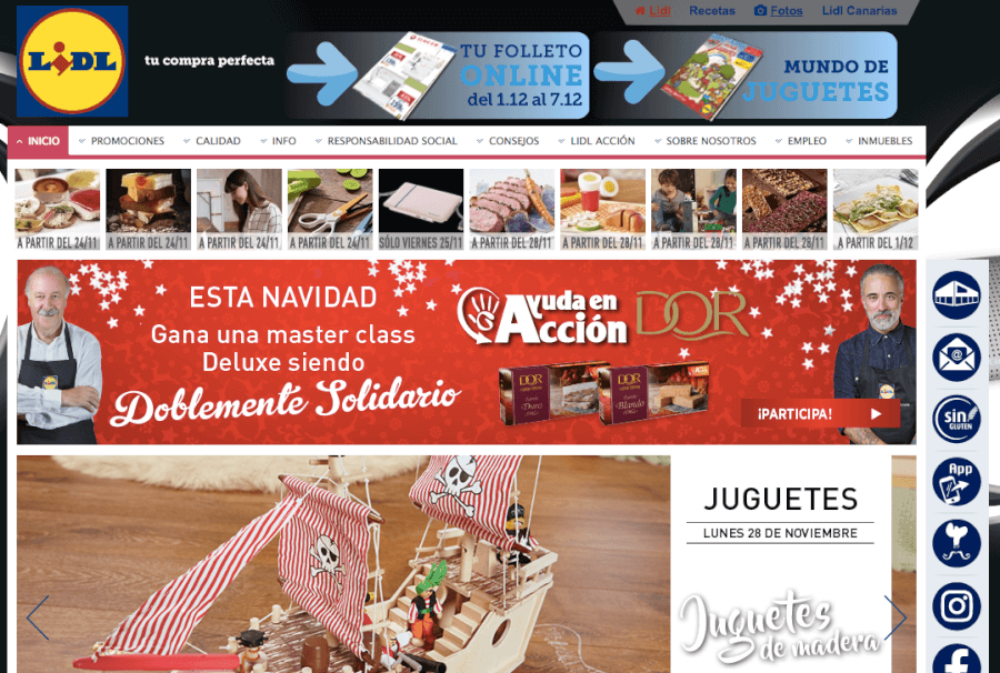 Pagina de inicio de la tienda online lidl. pagina de inicio lidl