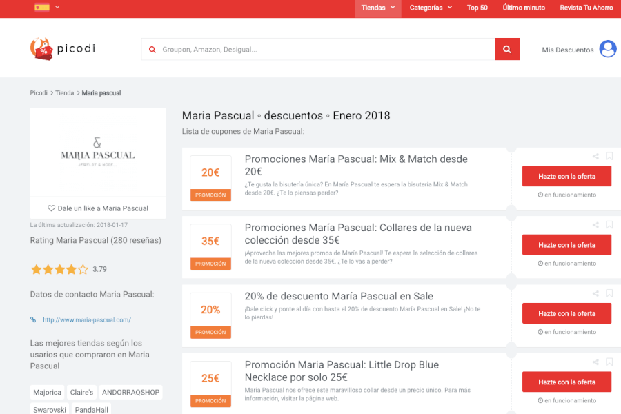 maria pascual ofertas picodi