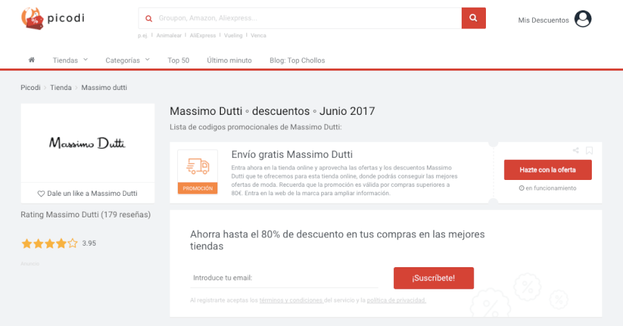 descuentos de Massimo Dutti