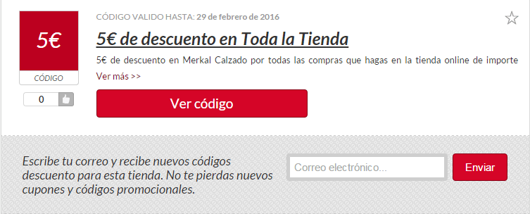 código descuento merkal