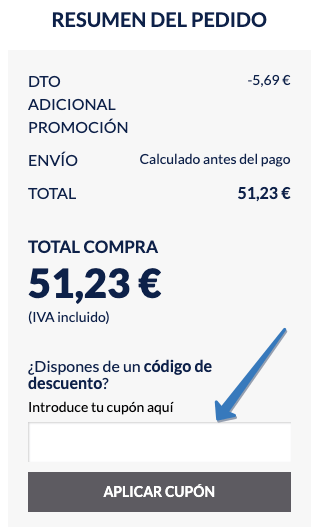 Dónde ingresar el cupón Paco Perfumerías en la página web