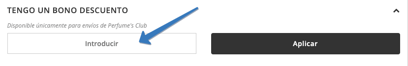 Dónde ingresar el bono descuento Perfumes Club en la página web