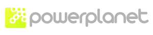 Logo de la tienda online powerplanet Logo powerplanet