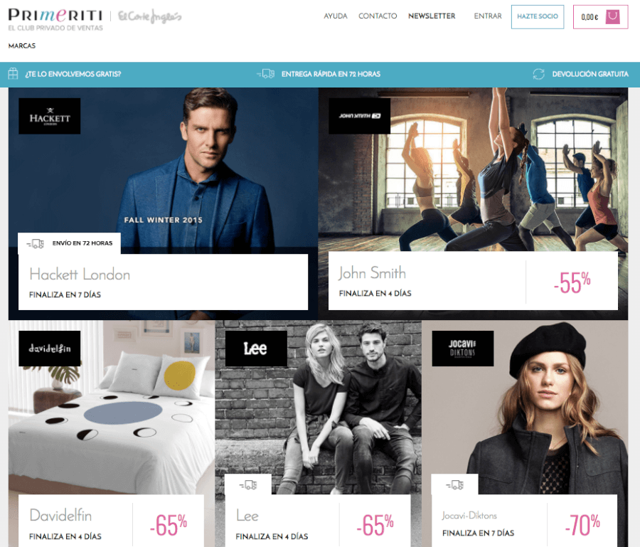 primeriti homepage home tienda primeriti