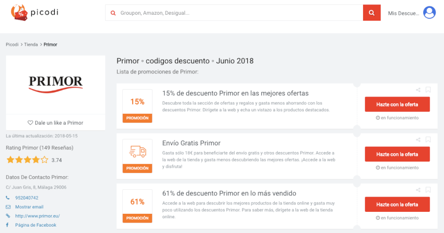 promociones primor en picodi