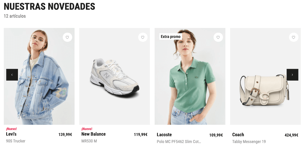 Los nuevos productos en Sarenza