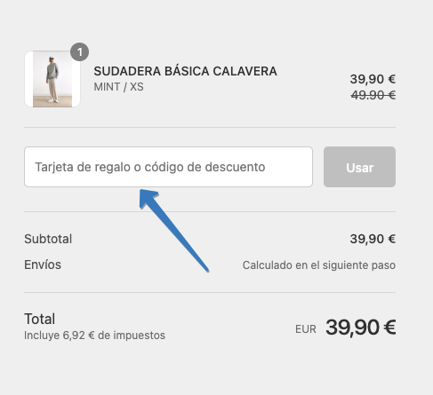 Dónde ingresar el código descuento Scalpers en la página web