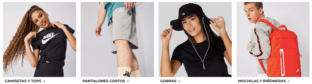 Las categorías de productos vendidos en Sprinter