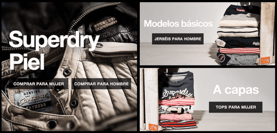 Superdry diferentes prendas Superdry ofrece un amplio catalogo de prendas muy de moda.