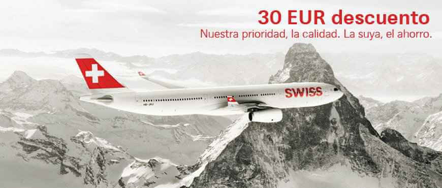 cupon descuento swiss airlines Código descuento de Swiss Airlines