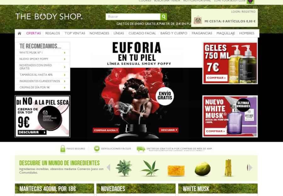 Tienda Online The Body Shop Visita la tienda online de The Body Shop y aprovecha las promociones