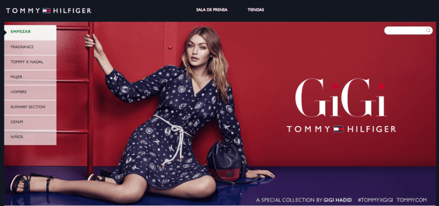 screen de tommy hilfiger screen de la tienda tommy hilfiger