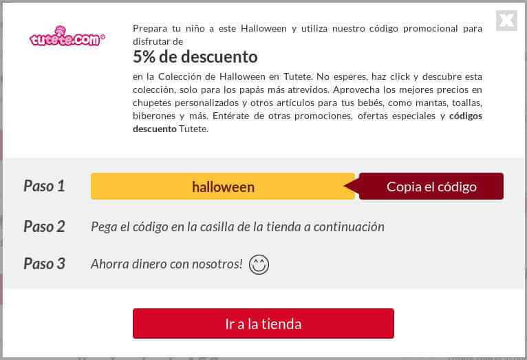 código promocional Tutete Ejemplo de Código descuento Tutete