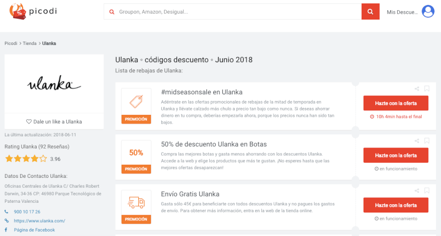 promociones ulanka en picodi