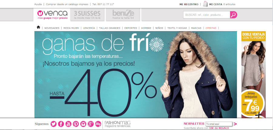 Venca baja los precios En Venca puedes encontrar cada tipo de ropa y ahorrar gracias a codigos promocionales Venca