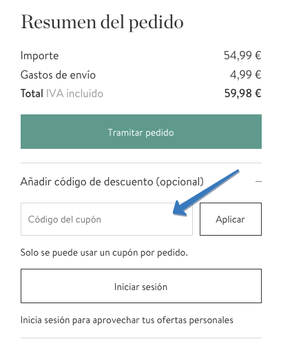 Dónde ingresar el cupón Westwing en la página web