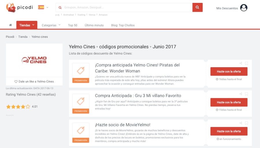 descuentos yelmo cines