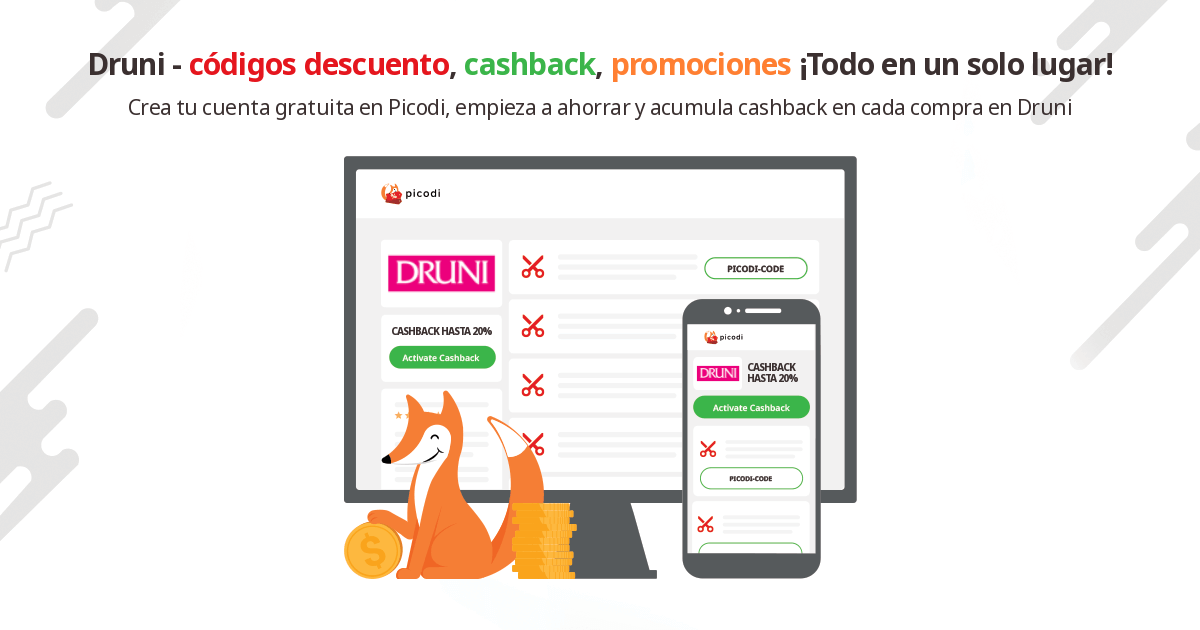 Cupón descuento Druni | -3€ y 5€ dto. | 7 junio 2022