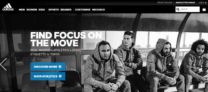 Etusivu ja tuotevalikot