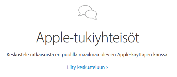 kysy apua käyttäjäyhteisöltä