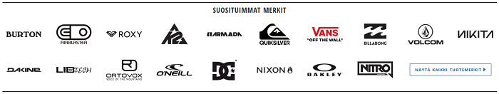 Uskomaton määrä tuotemerkkeja