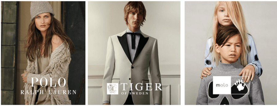 Merkkivaatteita naisille, miehille ja lapsille