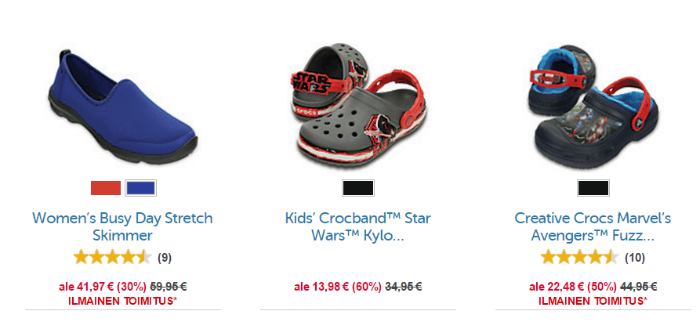 Naisten ja lasten kengät