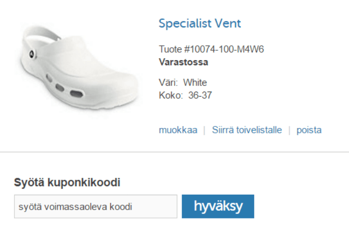 Crocs alennuskoodit