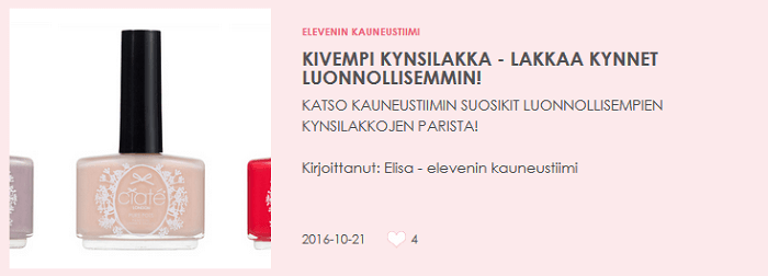 Vinkkejä, inspiraatiota ja ajankohtaisia tuotteita