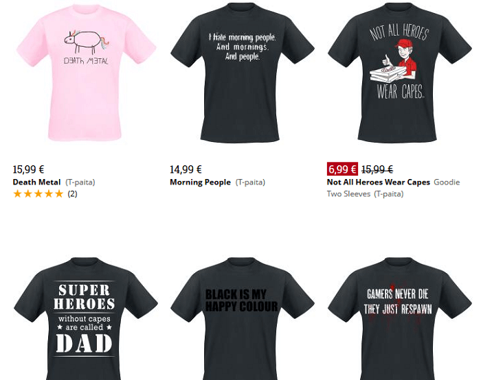 Päivittäisen huumoriannoksen saat EMP:n hupituotteista