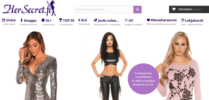 Etusivu ja päävalikko