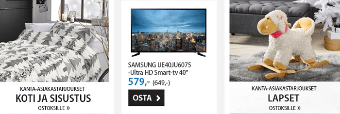 Etuja ja tarjouksia kanta-asiakkaille